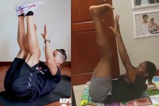 Abdominales virales: Caster Semenya le ganó el desafío a Cristiano Ronaldo