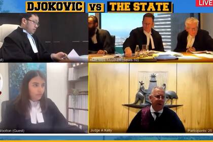 La audiencia en la que el juez Anthony Kelly falló en favor de Novak Djokovic contra el gobierno de Australia