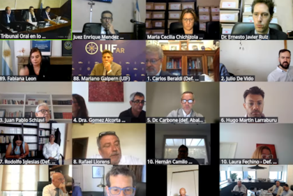 La audiencia virtual del caso de los cuadernos