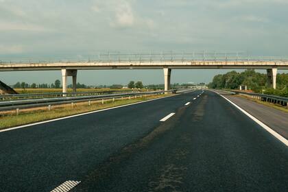 La autopista A3 en Croacia, vacía una mañana veraniega