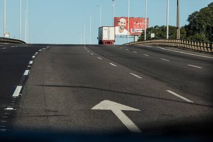 La autopista Illia sin movimiento