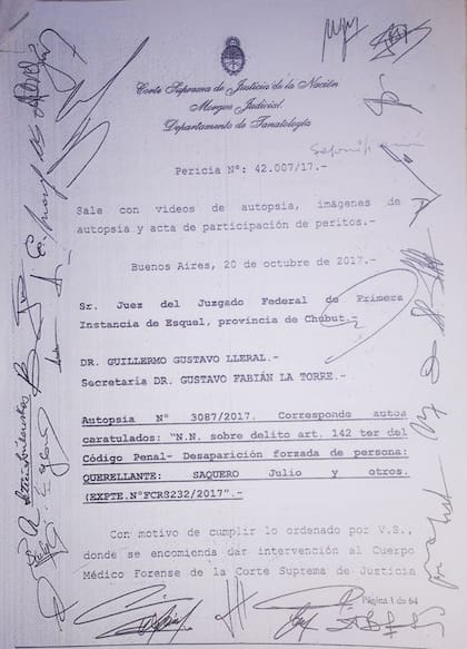 La autopsia reveló que el cuerpo de Santiago no fue manipulado