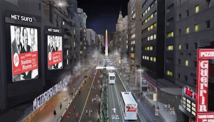 Así quedará Corrientes de noche