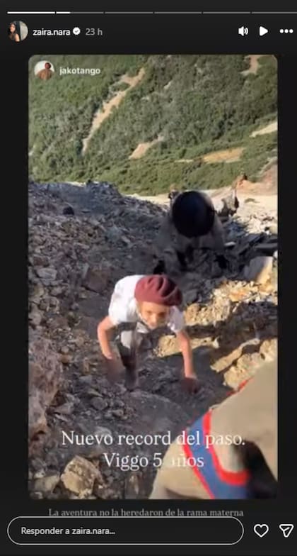 “La aventura no la heredaron de la rama materna”, bromeó Zaira Nara sobre su hijo menor