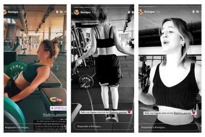 La bailarina mostró parte de su entrenamiento