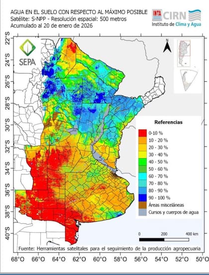 La baja disponibilidad de agua hace temer una potencial sequía