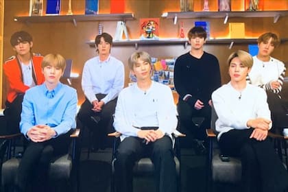 La banda BTS durante su anuncio de su nuevo proyecto "Connect BTS", esta semana