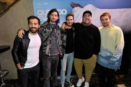 La banda: Nico Francella, Federico Couts, Matías Mayer, Barassi y Masini fueron los más divertidos de la noche 