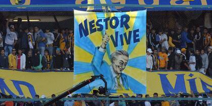 La bandera en la hinchada de Central