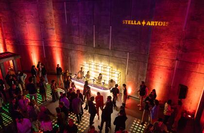 La barra fue la protagonista de la recepción.