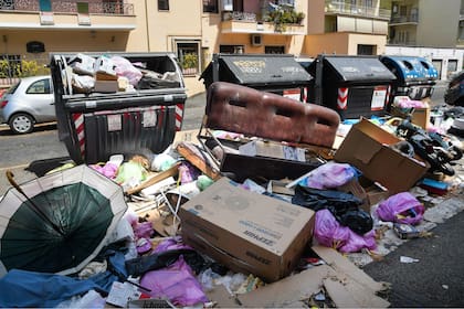 La basura en las calles de Roma