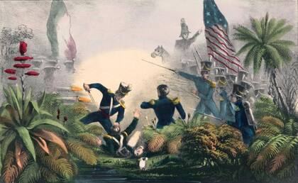 La Batalla de Palo Alto, cerca de la actual Brownsville, Texas, el 8 de mayo de 1846.