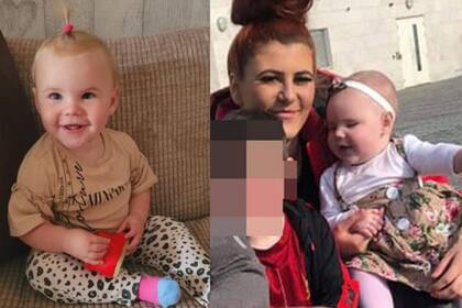 La bebé junto a su madre (Foto Policía de Merseyside)