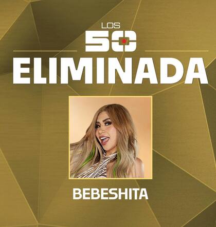 La bebeshita, eliminada de Los 50 de Telemundo