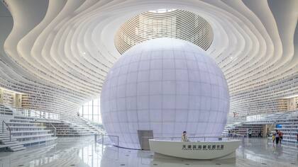 La biblioteca de Tianjin, en China