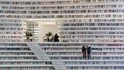 La biblioteca de Tianjin, en China