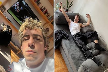 La biblioteca y el sillón ocupan gran parte del hogar de Esteban Lamothe