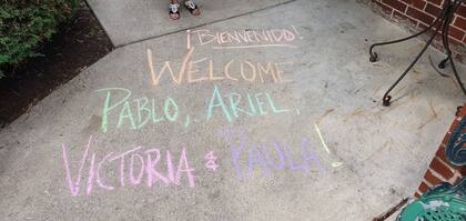 La bienvenida que le preparó la familia de Brittany a la argentina