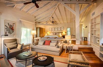 La blanca y cálida Villa 1 por dentro.