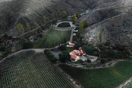 La bodega El Bayeh vista desde arriba. Maimará, Jujuy.