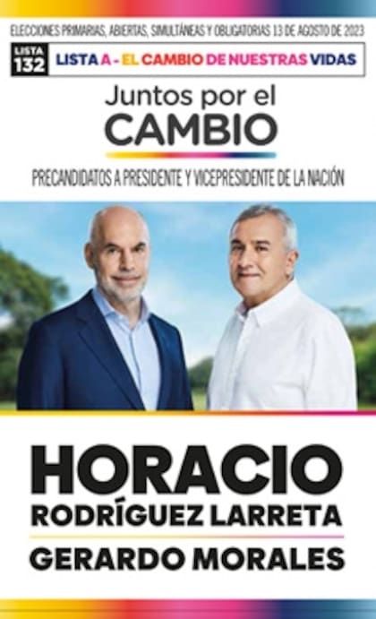 La boleta de Juntos por el Cambio