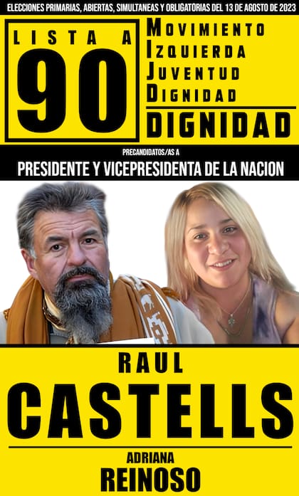 La boleta de Raul Castells por el partido MIJD