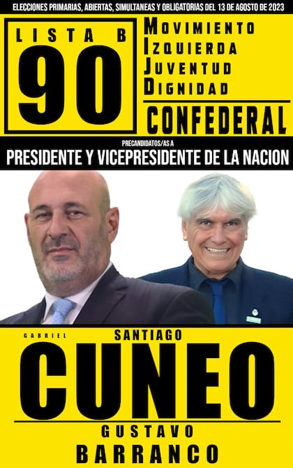 La boleta de Santiago Cuneo por el MIJD Confederal