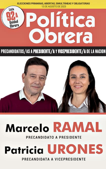 La boleta encabezada por Marcelo Ramal, de Política Obrera