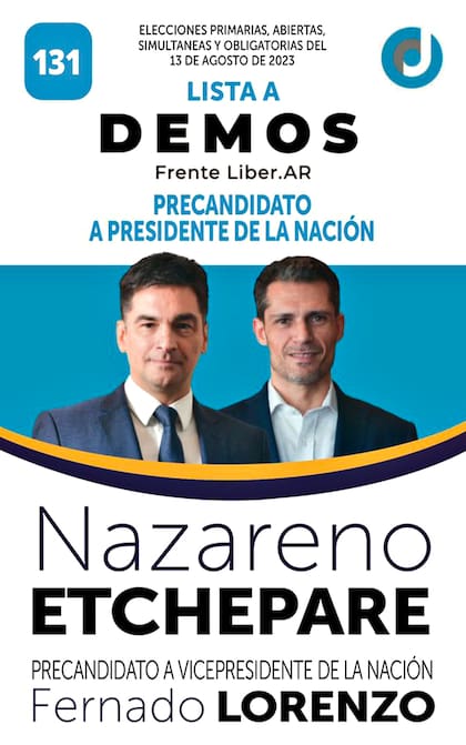 La boleta que encabeza Nazareno Etchepare