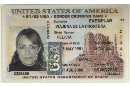 La Border Crossing Card permite a mexicanos visitar Estados Unidos temporalmente
