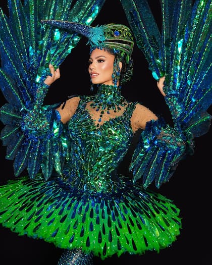 La boricua buscará resaltar con este traje en Miss Universo 2025 (Instagram/@muniversepr)