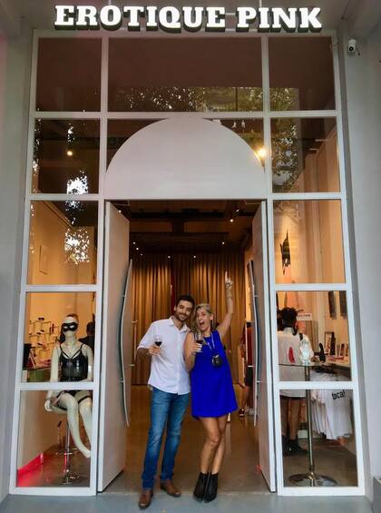 La boutique erótica Erotique Pink armó una noche más hot que romántica.