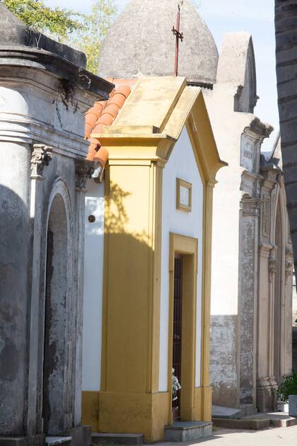 La bóveda de la familia Soldati, donde descansan los restos de Rafael Pando y sus padres, Miguel Pando y Pía Soldati, y dos de sus hermanos.