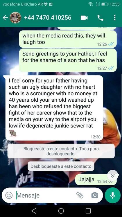 La boxeadora dice que no la amenazaron, pero sí la insultaban cuando se fue