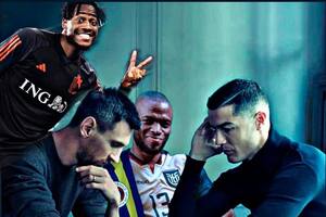 La broma de Batshuayi y Valencia con la imagen de Messi y Cristiano Ronaldo