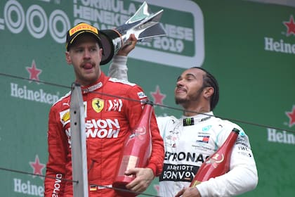 La broma de Hamilton para Vettel