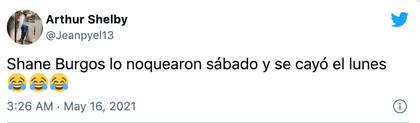 La broma de un usuario sobre el nocaut de Burgos