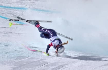 La brutal caída de la deportista estadounidense que le provocó múltiples fracturas