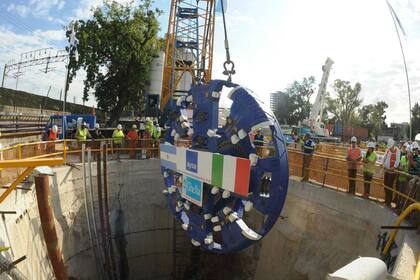 La cabeza de la tuneladora