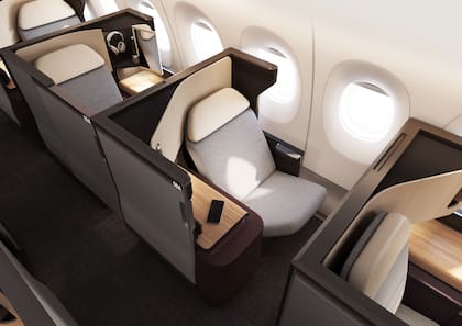 La cabina Business Class de Qantas, en lo que será vuelo más largo del mundo