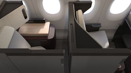 La cabina Business Class de Qantas, en lo que será vuelo más largo del mundo