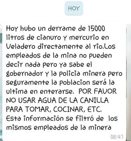 La cadena de whatsapp que alertó a los vecinos de Jachal