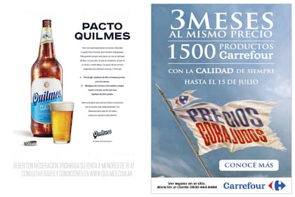 La caída en las ventas impulsó a varias empresas a encarar distintas estrategias de promoción. Fabricantes como Quilmes congelaron los precios de algunos productos por tres meses, mientras que los grandes supermercados, como Carrefour, ofrecen distintas promociones con precios fijos y descuentos