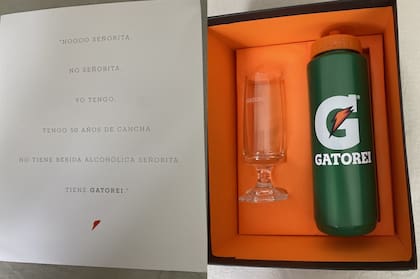 La caja que lanzó Gatorade por el cumpleaños de Bilardo
