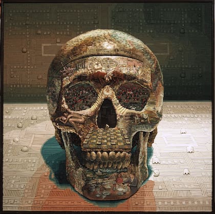 La "Calavera 5" de Mondongo comprada por Costantini a Barro en Art Basel