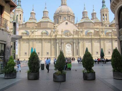 La calle Alfonso I delante del Pilar, en Zaragoza