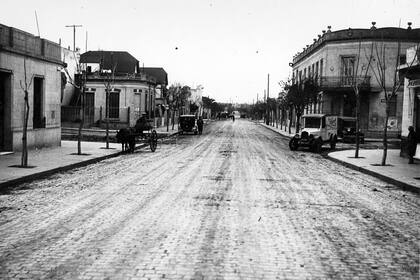 La calle Arcos en el barrio de Núñez, el 6 de agosto de 1932.