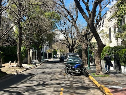 La calle en la que está la casa donde vive Pampita