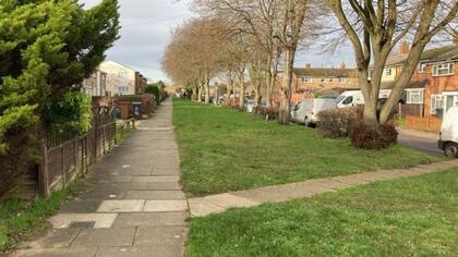 La calle en Stevenage, en Hertfordshire, en la que vivía David Carrick