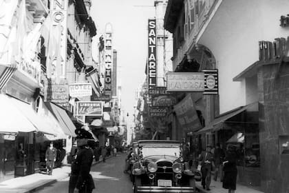 La calle Florida en la década de 1940.